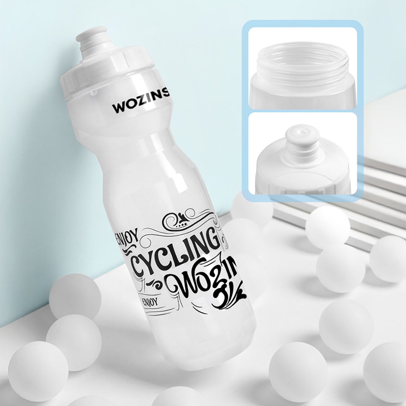 Wozinsky WBR-01T 750ml polkupyöräpullo - läpinäkyvä