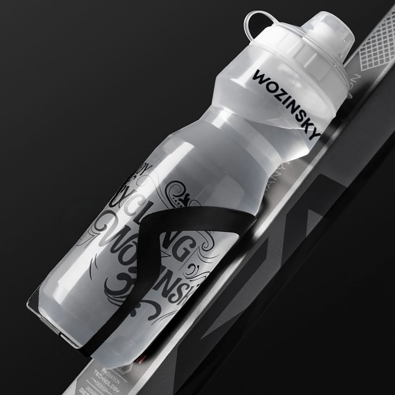 Wozinsky WBR-01T 750ml polkupyöräpullo - läpinäkyvä