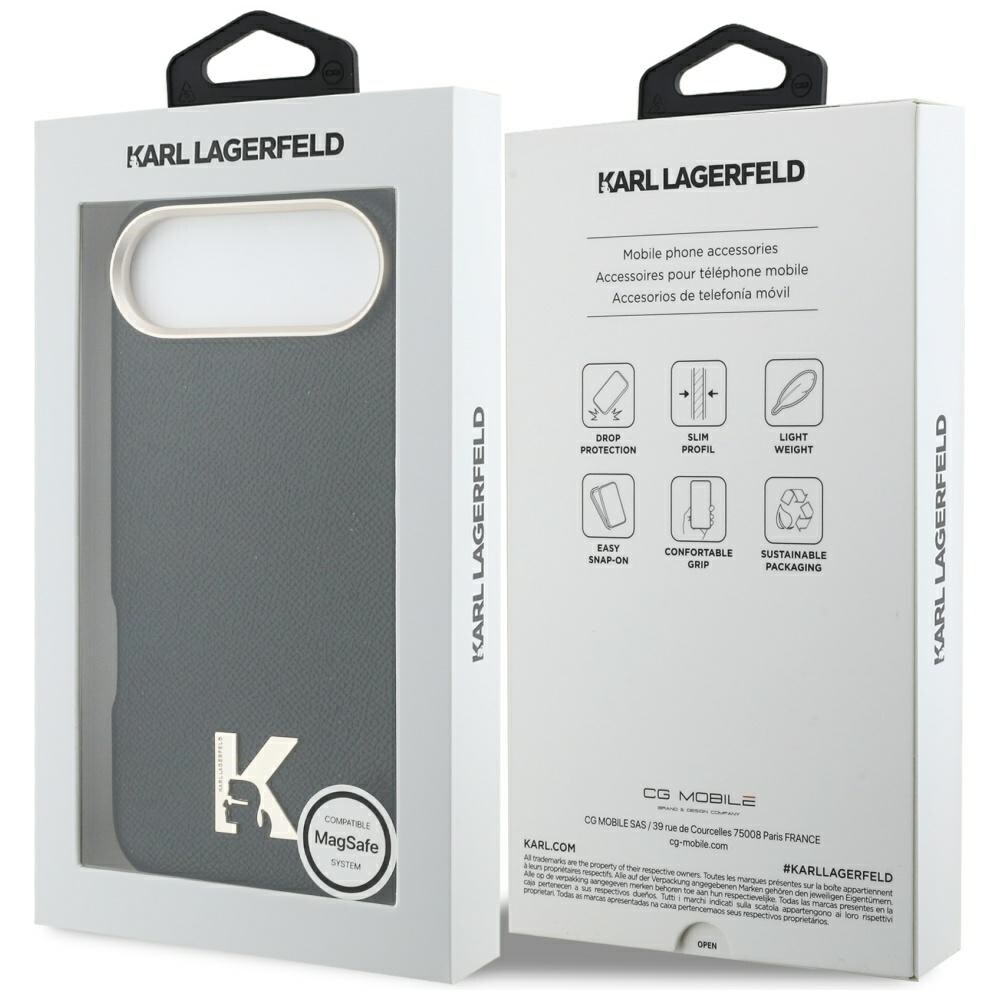 Karl Lagerfeld Karl Head Logo MagSafe Case for iPhone Air - Musta