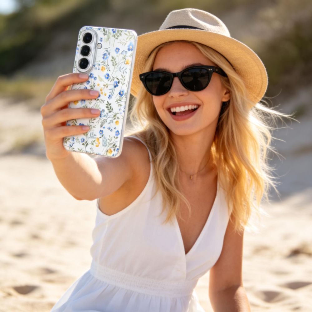 Tech-Protect FlexAir kotelo Samsung Galaxy S26 - värikkäitä kukkia varten