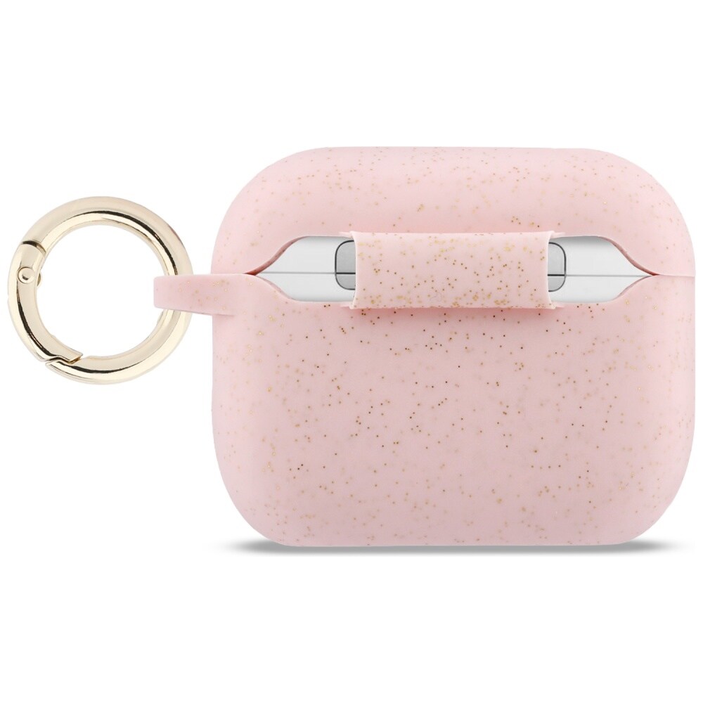 Guess Silikoni Glitter Ring Case AirPods Pro 3:lle - vaaleanpunainen