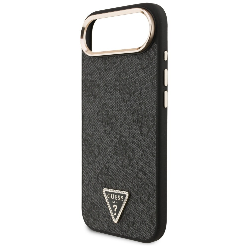 Guess 4G Triangle Logo MagSafe -kotelo iPhone Airille - musta ja kultainen
