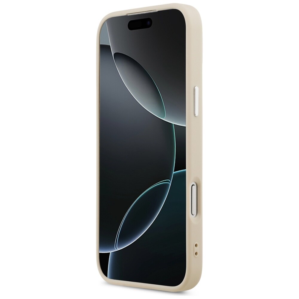 Guess Kolmion logolla varustettu MagSafe-kotelo iPhone 17 Pro:lle - Beige