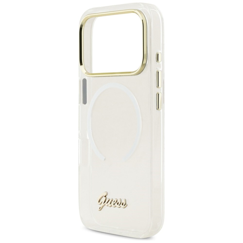 Guess IML Gradient Script Metal MagSafe -kotelo 17 Pro - Valkoinen iPhone 17 Pro - Valkoinen