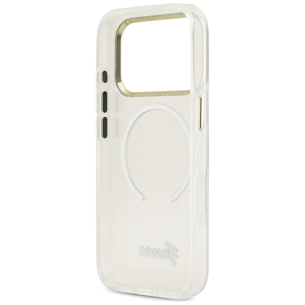 Guess IML Gradient Script Metal MagSafe -kotelo 17 Pro - Valkoinen iPhone 17 Pro - Valkoinen
