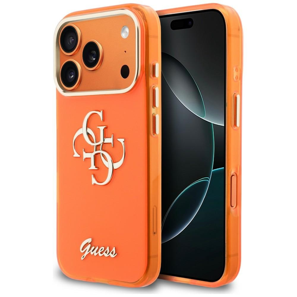 Guess IML 4G Script Metal Case for iPhone 17 Pro Max - Oranssi - oranssi