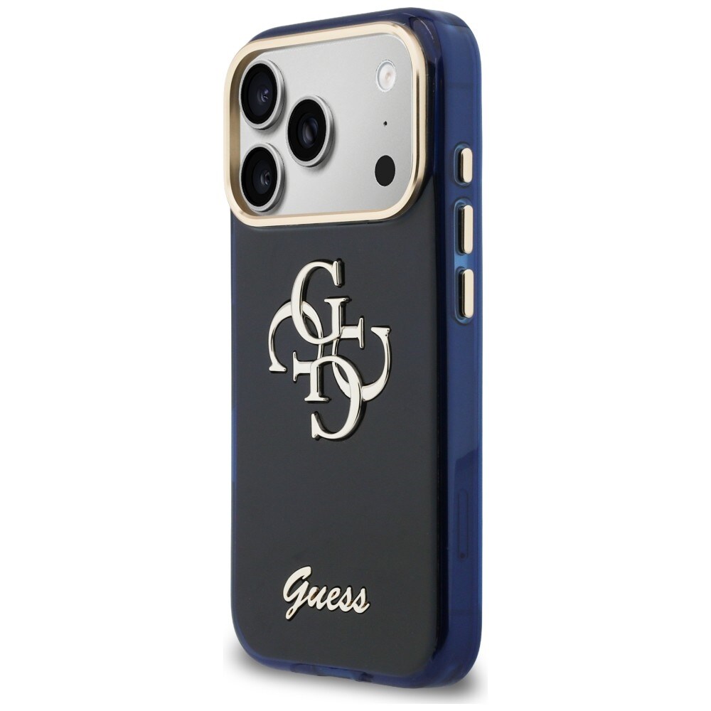 Guess IML 4G Script metallikotelo iPhone 17 Pro:lle - sininen