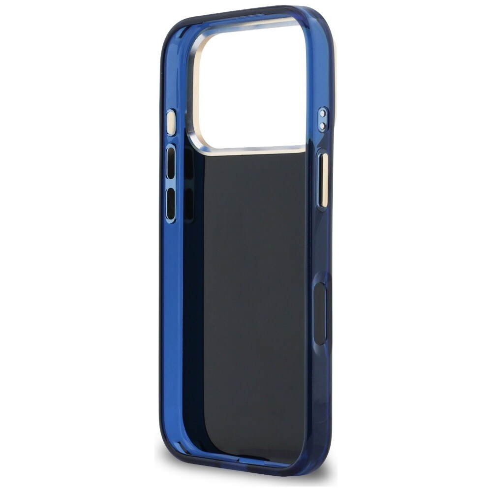 Guess IML 4G Script metallikotelo iPhone 17 Pro:lle - sininen