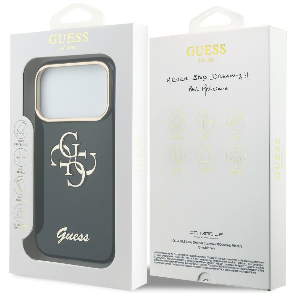 Guess IML 4G Script metallikotelo iPhone 17 Pro:lle - sininen