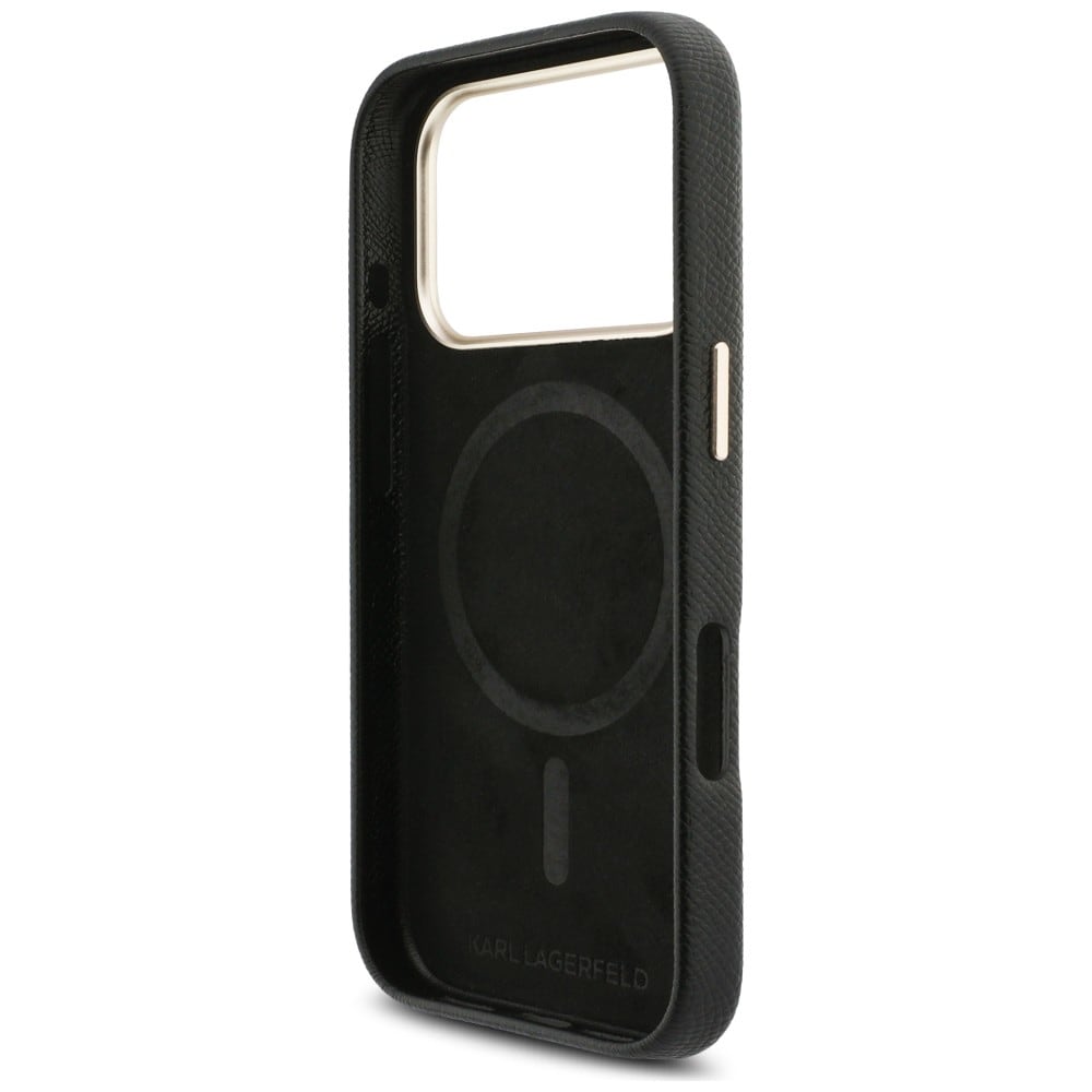 Karl Lagerfeld Karl Head -logo MagSafe-kotelo iPhone 17 Pro - musta