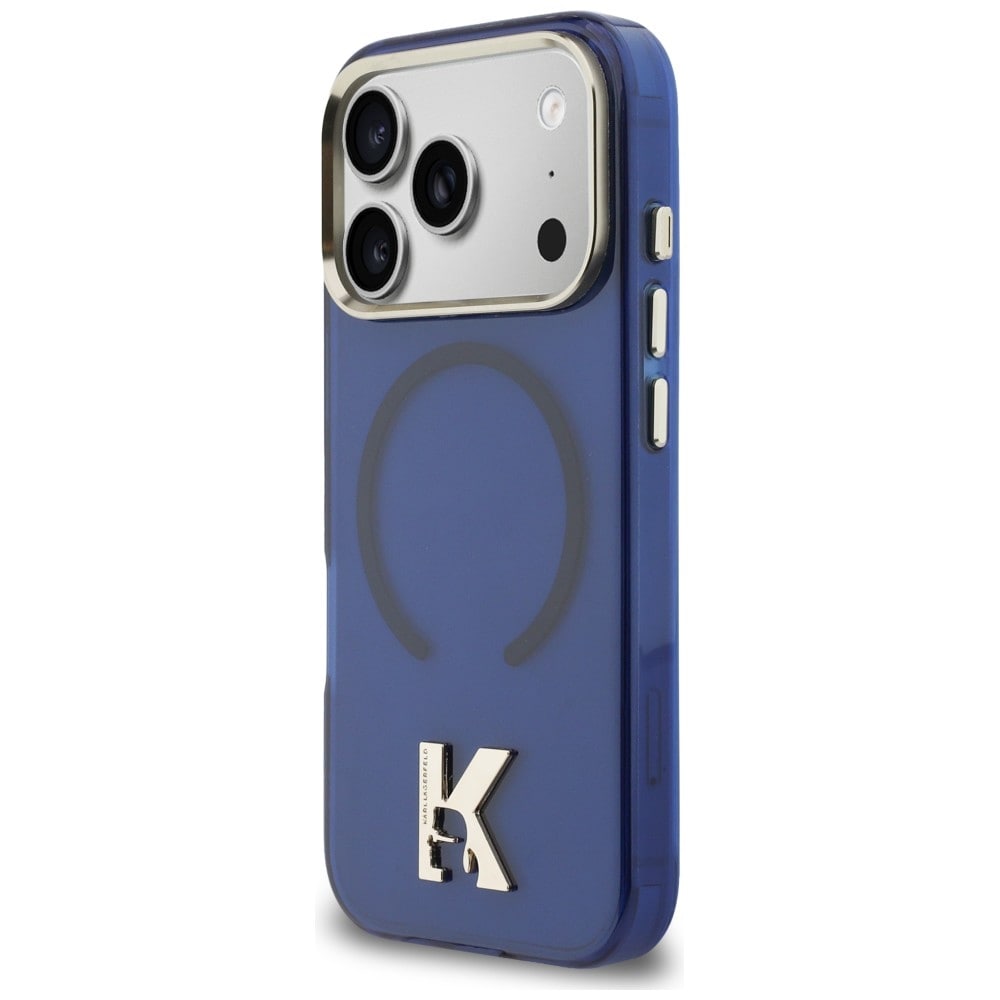 Karl Lagerfeld IML K Head Logo MagSafe-kotelo iPhone 17 Pro:lle - sininen