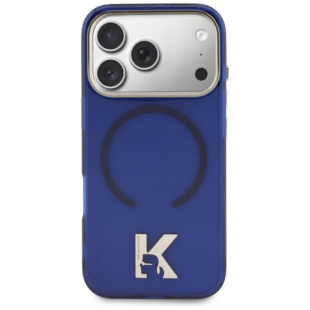 Karl Lagerfeld IML K Head Logo MagSafe-kotelo iPhone 17 Pro:lle - sininen