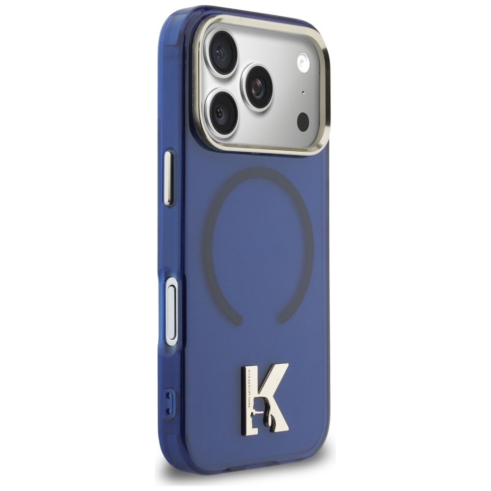 Karl Lagerfeld IML K Head Logo MagSafe-kotelo iPhone 17 Pro:lle - sininen