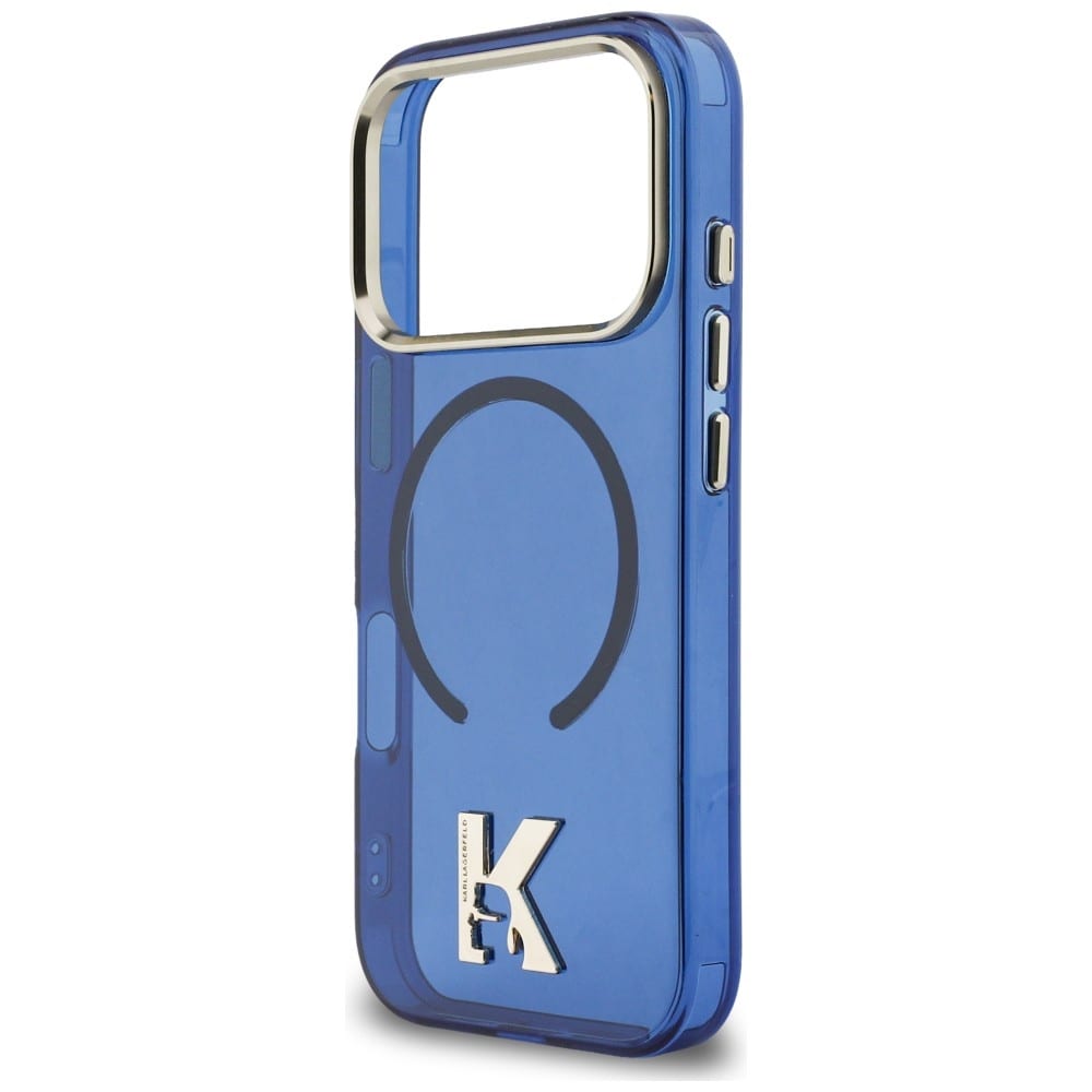 Karl Lagerfeld IML K Head Logo MagSafe-kotelo iPhone 17 Pro:lle - sininen