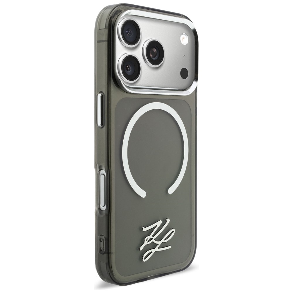 Karl Lagerfeld IML KL Script Logo MagSafe kotelo iPhone 17 Pro - musta
