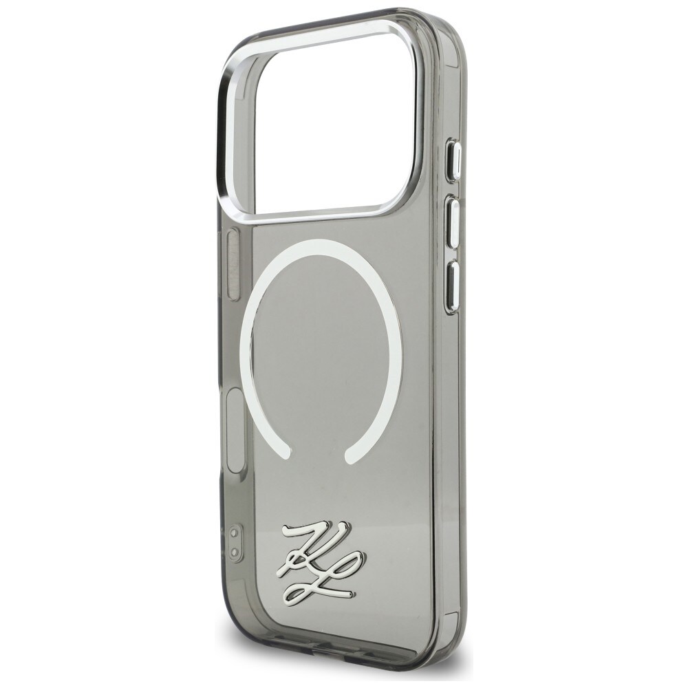 Karl Lagerfeld IML KL Script Logo MagSafe kotelo iPhone 17 Pro - musta