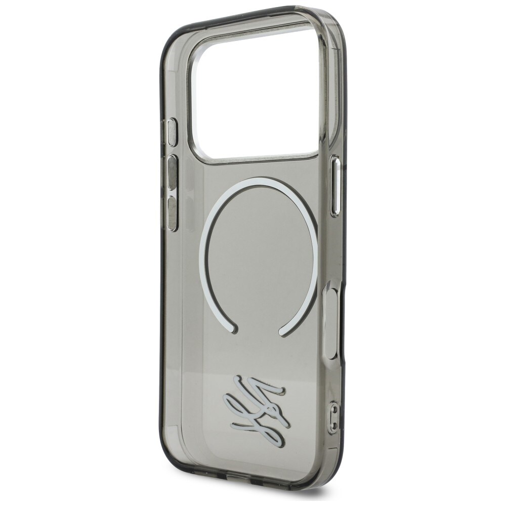 Karl Lagerfeld IML KL Script Logo MagSafe kotelo iPhone 17 Pro - musta