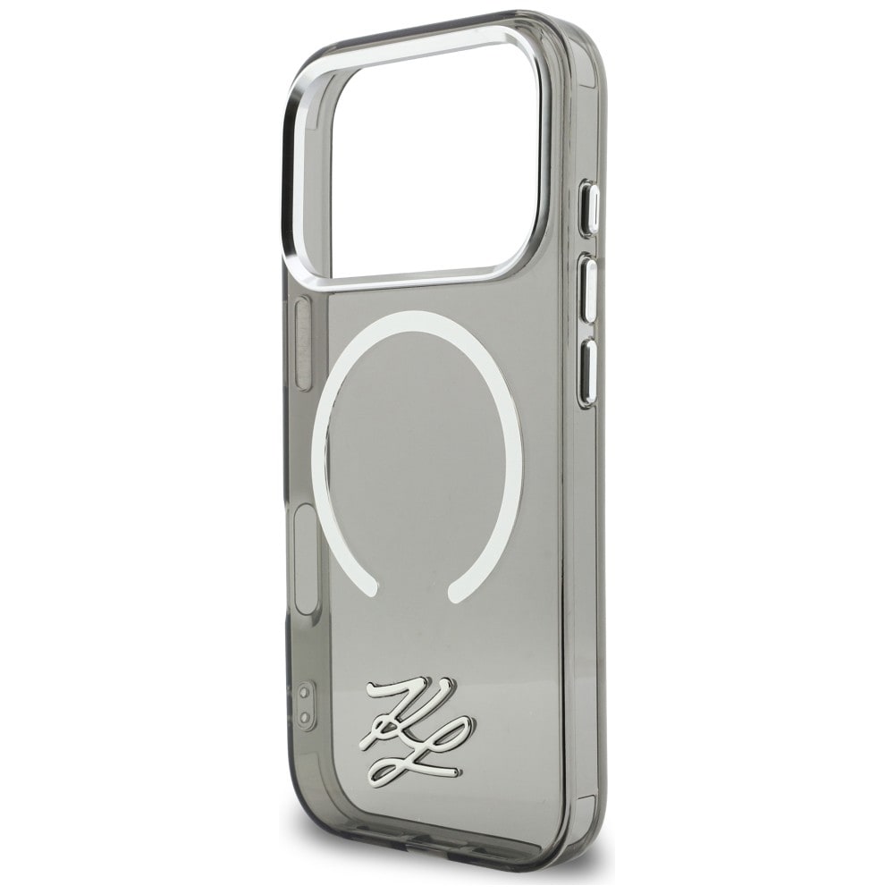 Karl Lagerfeld IML KL Script Logo MagSafe kotelo iPhone 17 Pro Max - musta