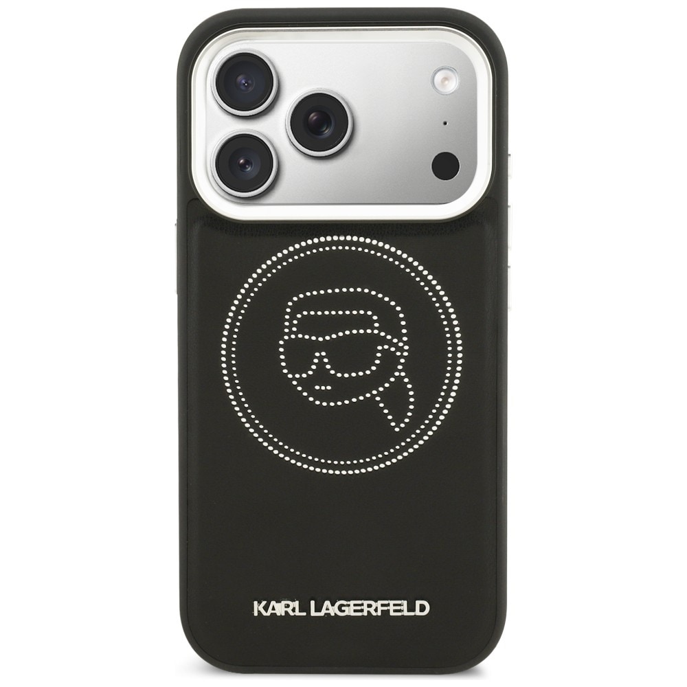 Karl Lagerfeld K Head Point Logo MagSafe-kotelo iPhone 17 Pro:lle - Musta