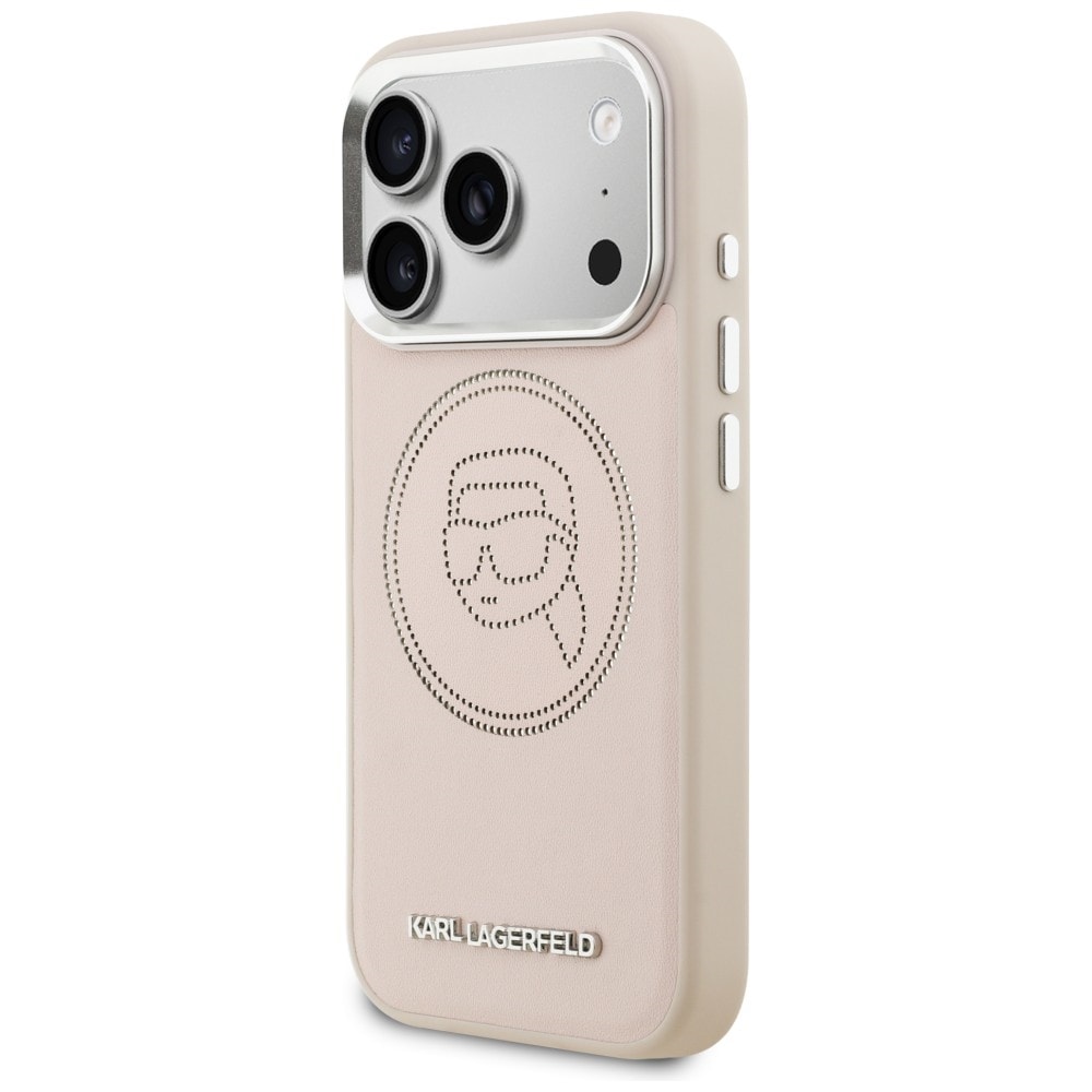 Karl Lagerfeld K Head Logo MagSafe-kotelo iPhone 17 Pro - vaaleanpunainen