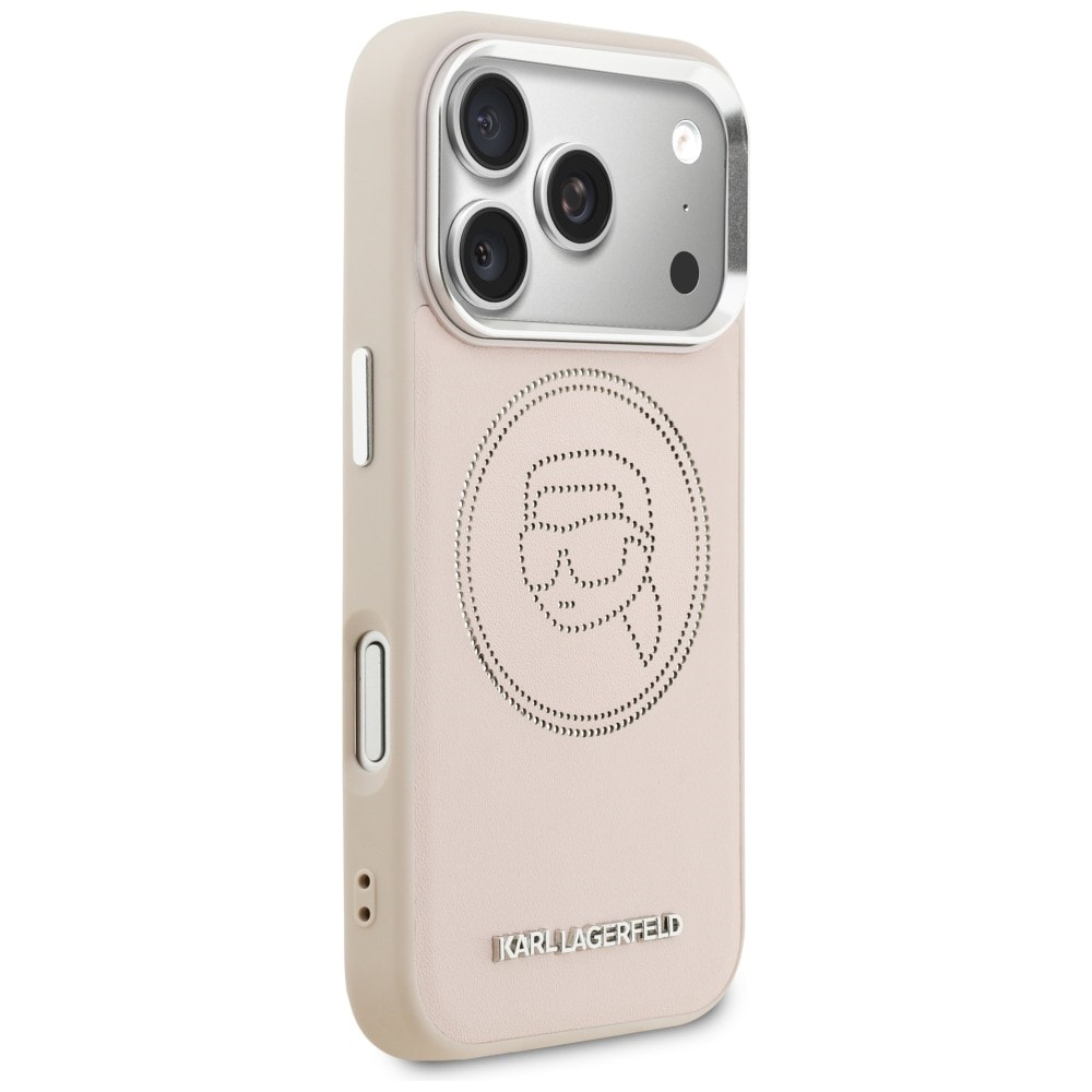 Karl Lagerfeld K Head Logo MagSafe-kotelo iPhone 17 Pro - vaaleanpunainen