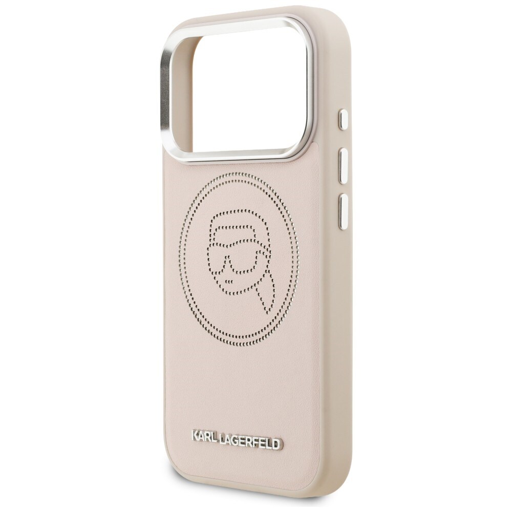 Karl Lagerfeld K Head Logo MagSafe-kotelo iPhone 17 Pro - vaaleanpunainen