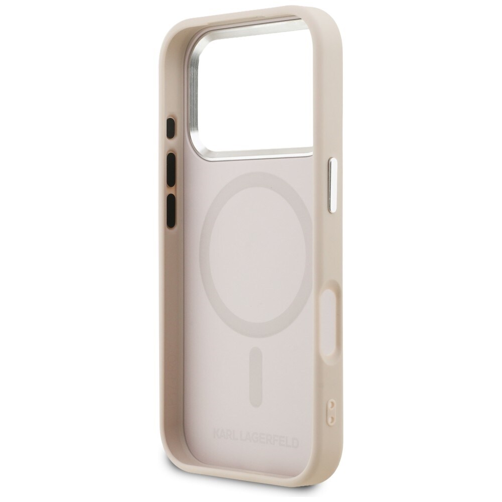 Karl Lagerfeld K Head Logo MagSafe-kotelo iPhone 17 Pro - vaaleanpunainen