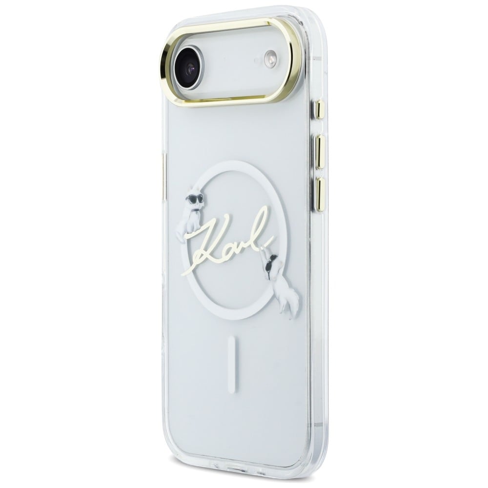 Karl Lagerfeld IML Choupettes Karl Script Logo MagSafe iPhone Air Case - Kirkas