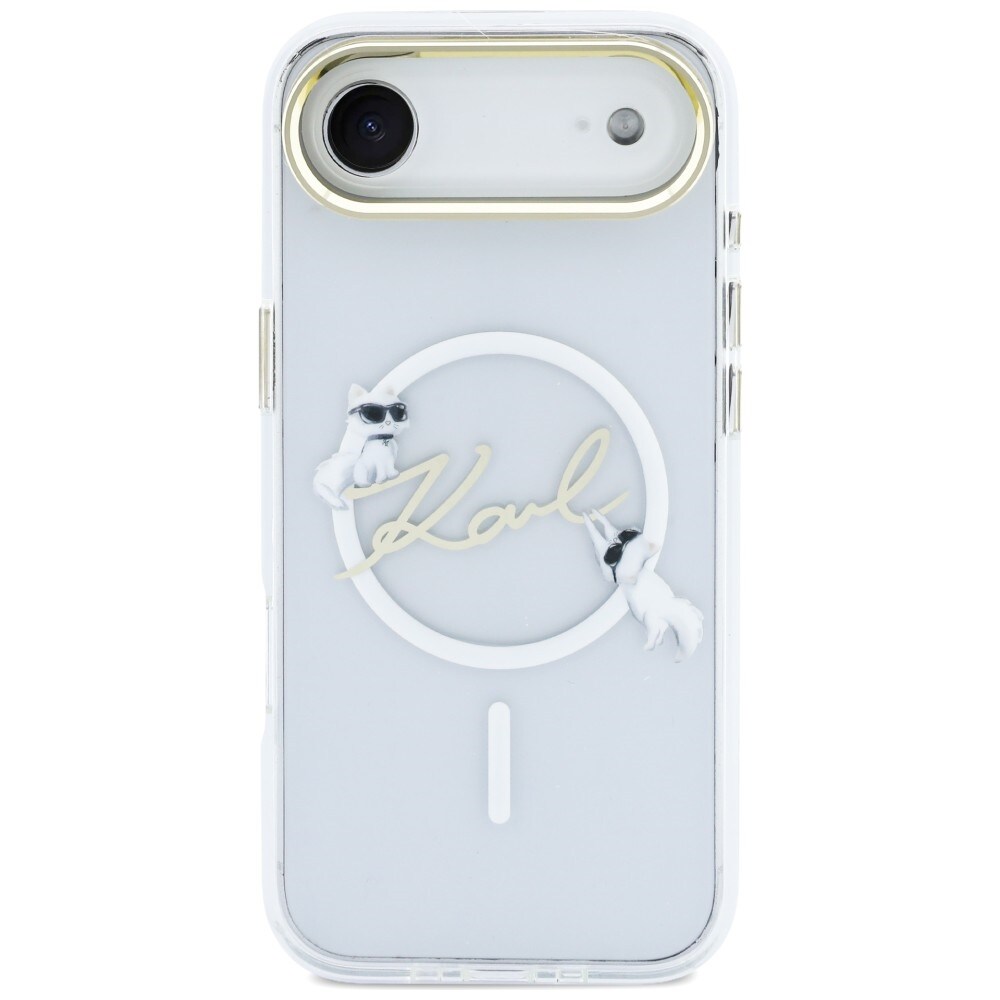 Karl Lagerfeld IML Choupettes Karl Script Logo MagSafe iPhone Air Case - Kirkas