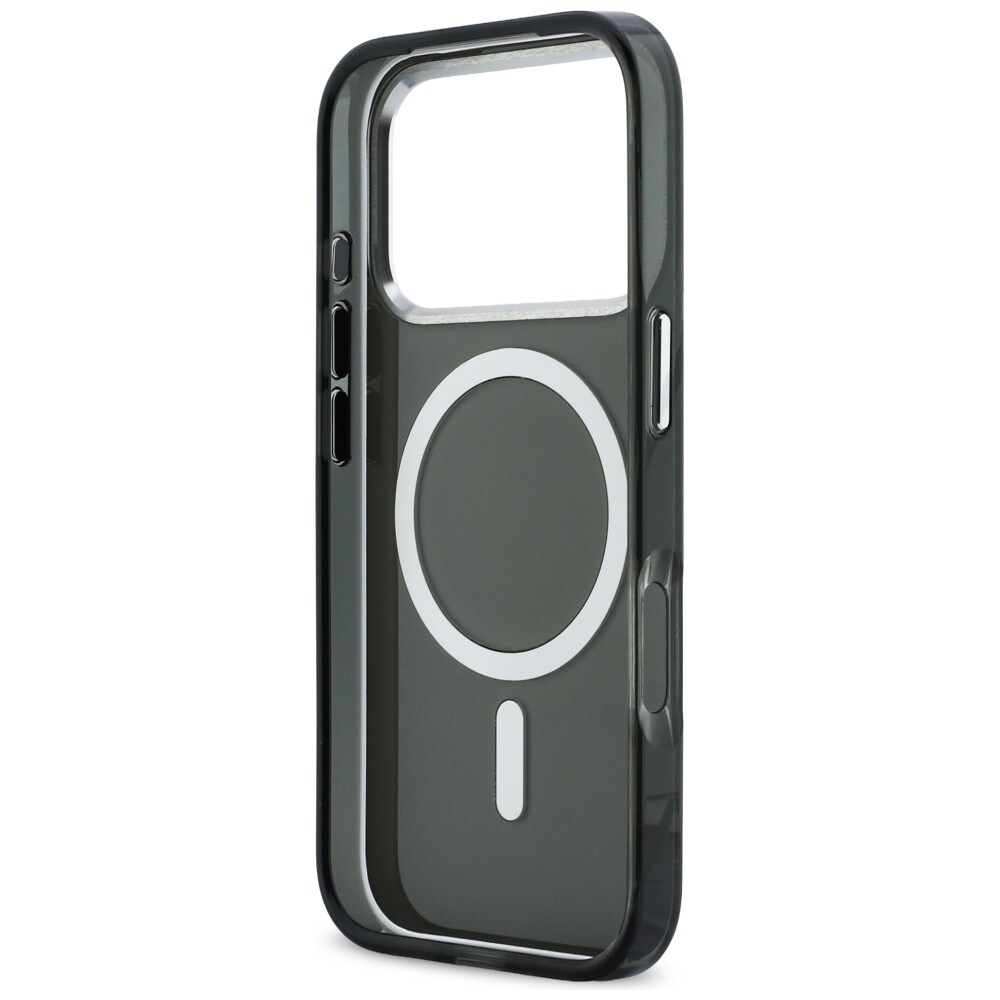 Karl Lagerfeld IML Karl & Choupette Peekaboo Logo MagSafe Case for iPhone 17 Pro - Musta