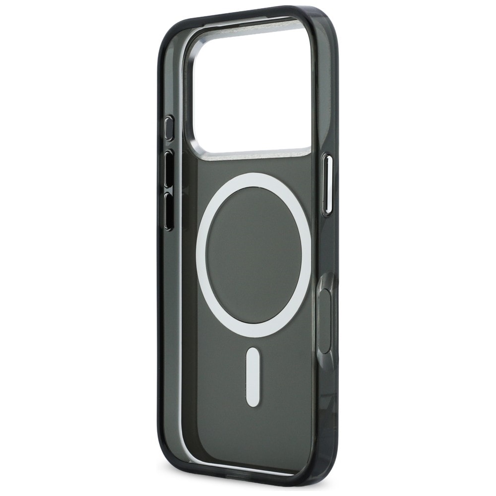 Karl Lagerfeld IML Karl & Choupette Peekaboo Logo MagSafe Case for iPhone 17 Pro Max - Musta