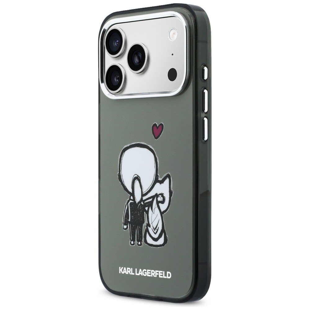 Karl Lagerfeld Karl & Choupette Back MagSafe Case for iPhone 17 Pro Max - musta