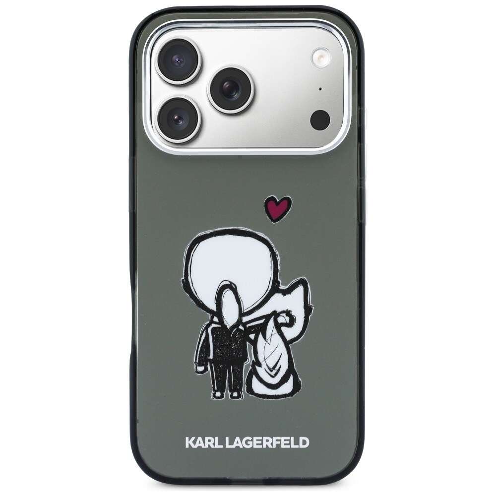 Karl Lagerfeld Karl & Choupette Back MagSafe Case for iPhone 17 Pro Max - musta