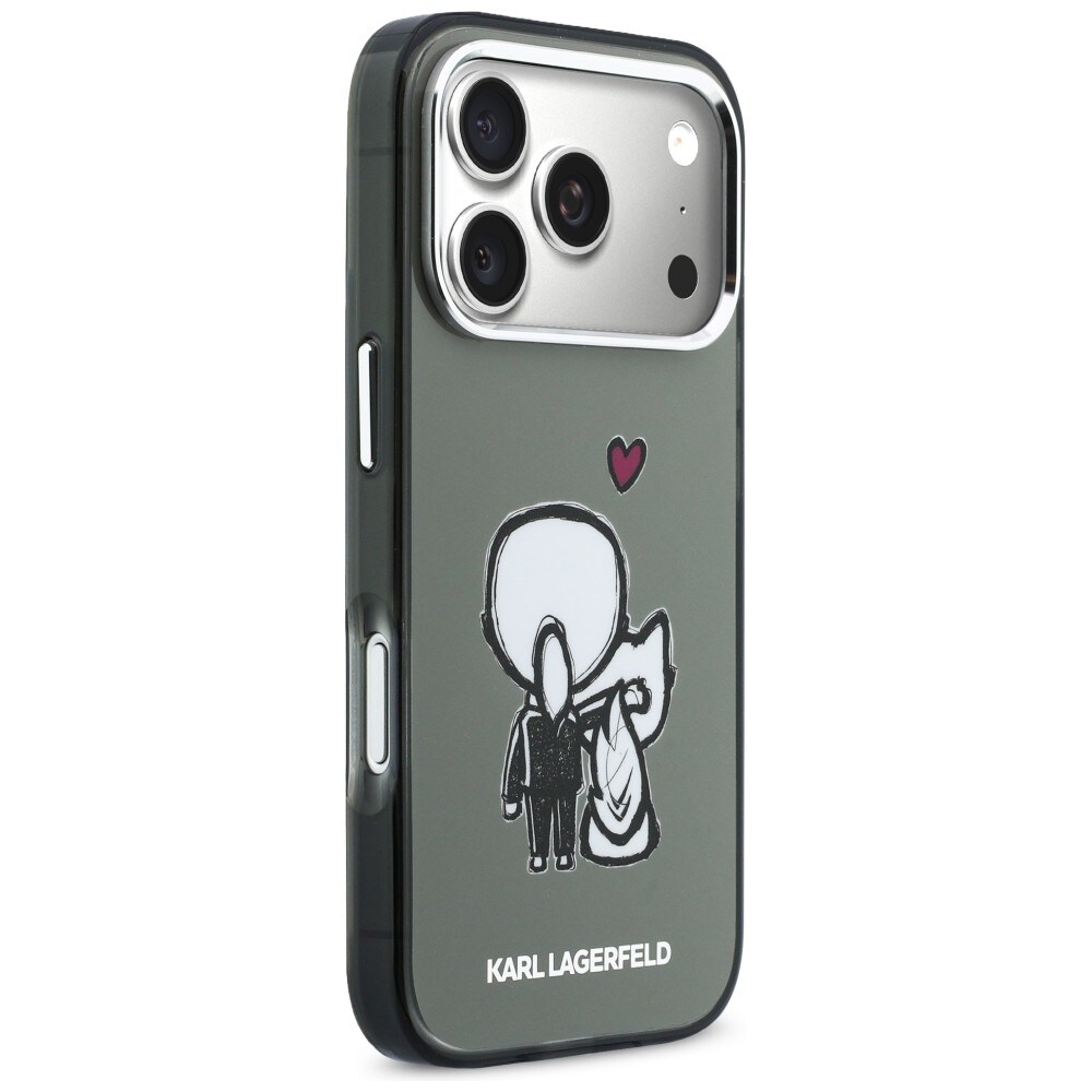 Karl Lagerfeld Karl & Choupette Back MagSafe Case for iPhone 17 Pro Max - musta