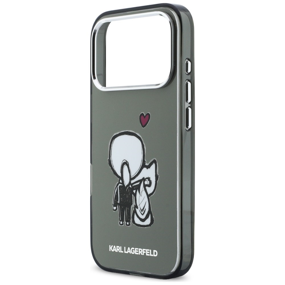 Karl Lagerfeld Karl & Choupette Back MagSafe Case for iPhone 17 Pro Max - musta
