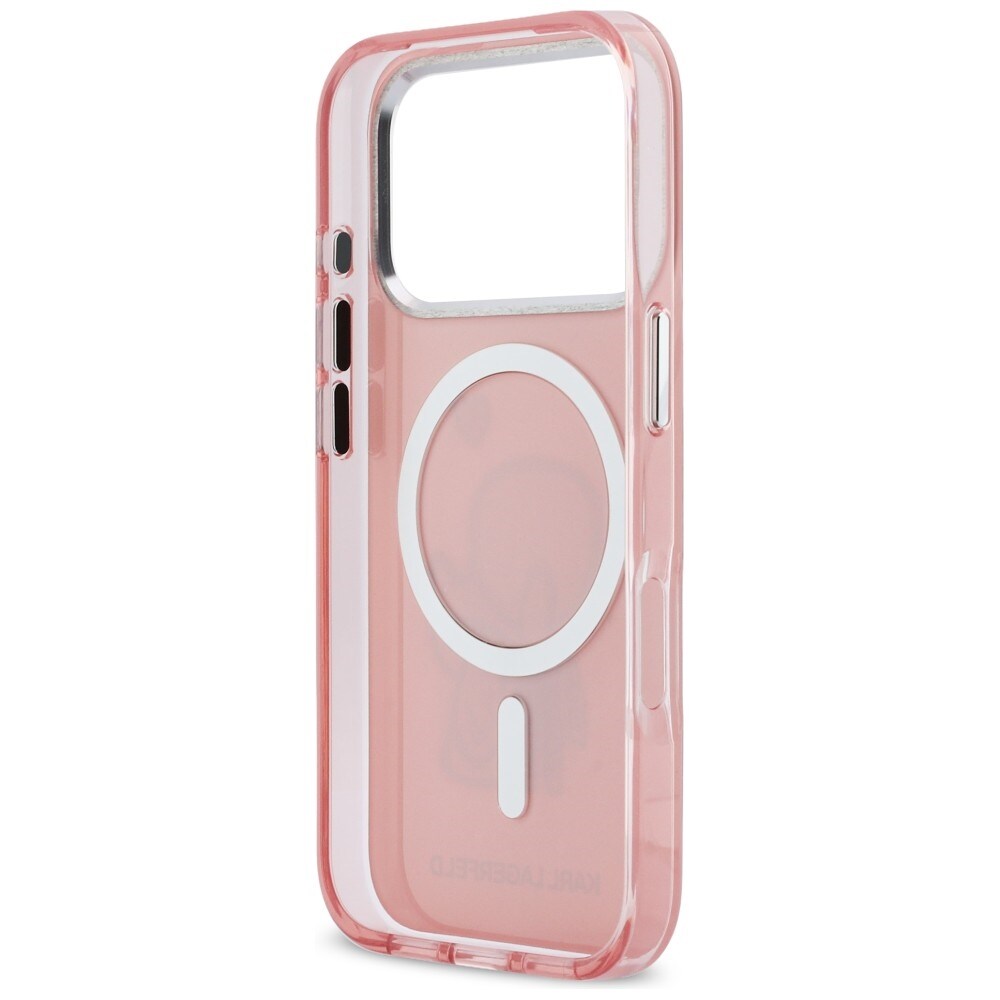 Karl Lagerfeld Karl & Choupette Takaisin MagSafe Kotelo iPhone 17 Pro - Vaaleanpunainen