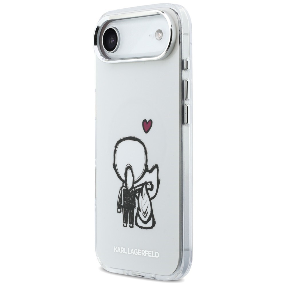 Karl Lagerfeld Karl & Choupette takaisin MagSafe tapauksessa iPhone Air - Clear