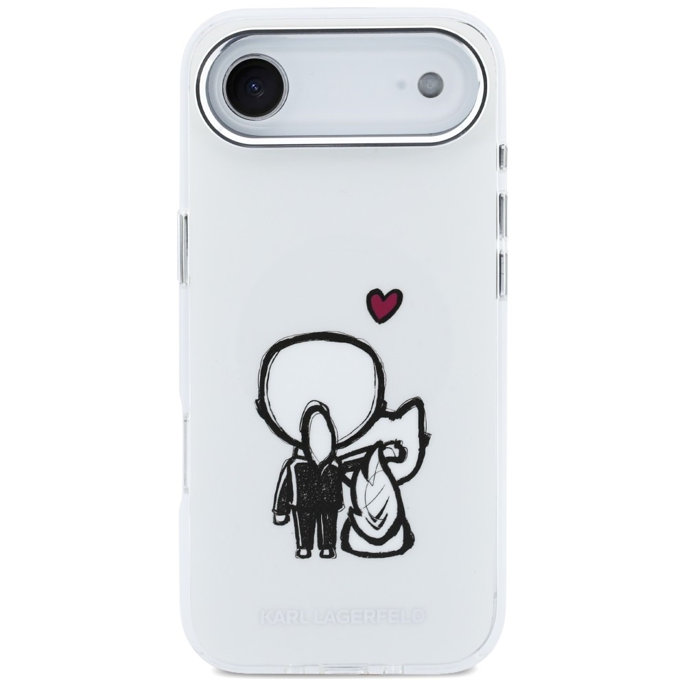 Karl Lagerfeld Karl & Choupette takaisin MagSafe tapauksessa iPhone Air - Clear