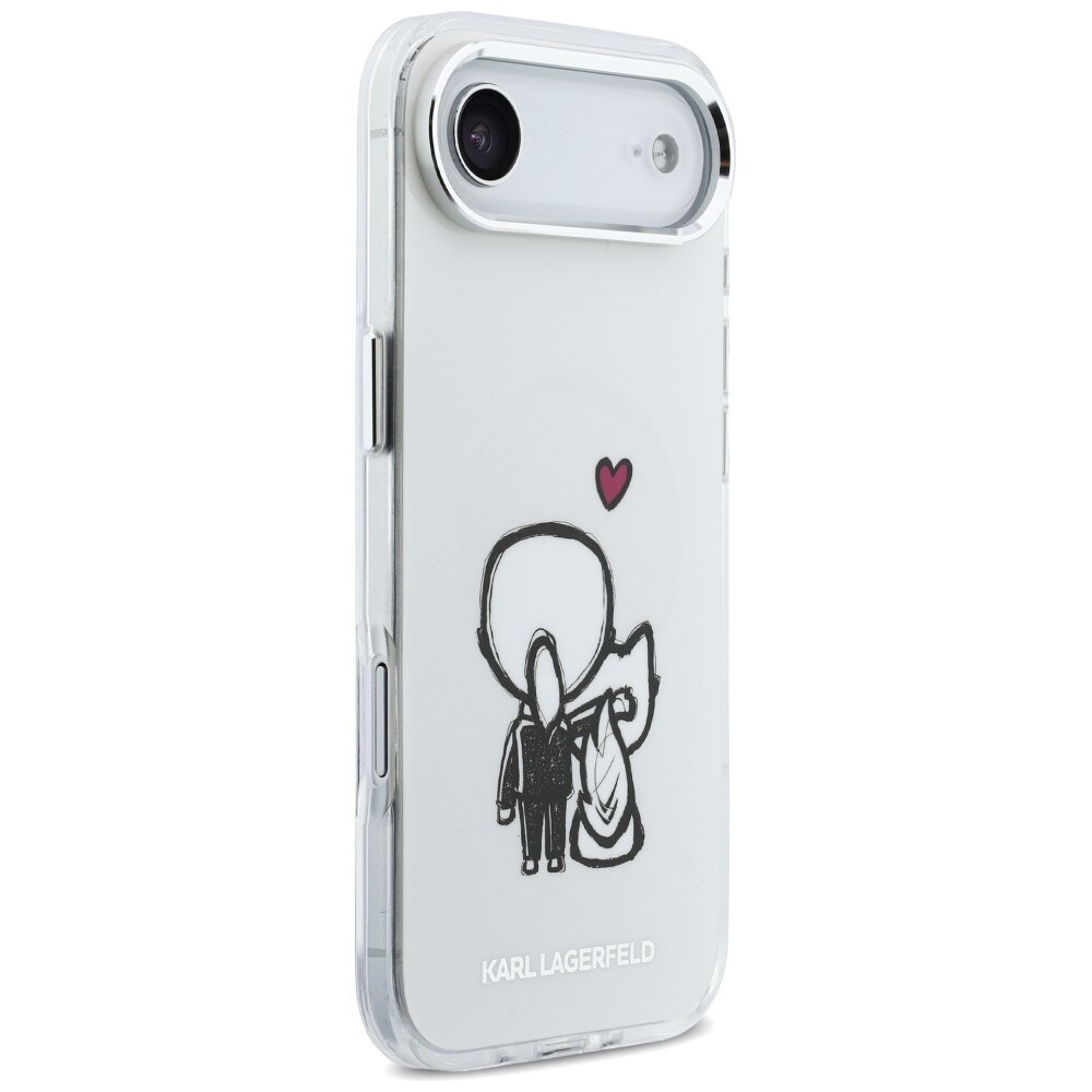 Karl Lagerfeld Karl & Choupette takaisin MagSafe tapauksessa iPhone Air - Clear