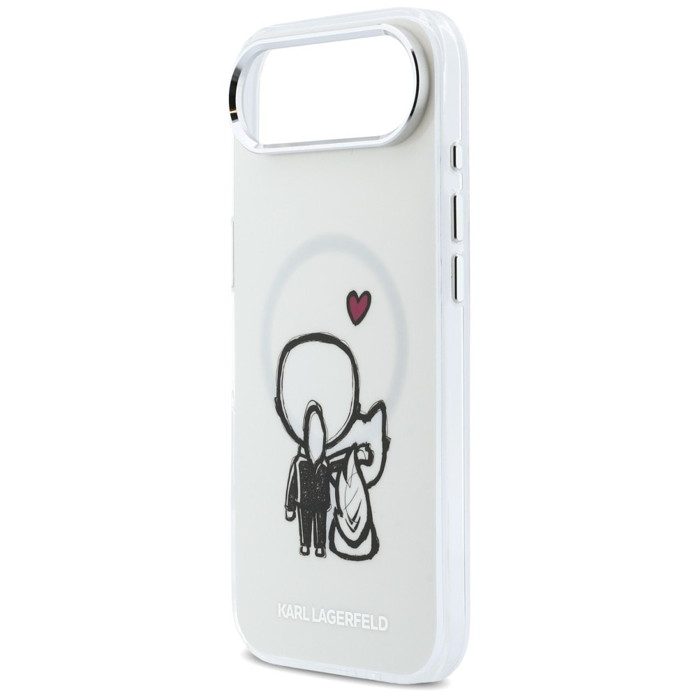 Karl Lagerfeld Karl & Choupette takaisin MagSafe tapauksessa iPhone Air - Clear