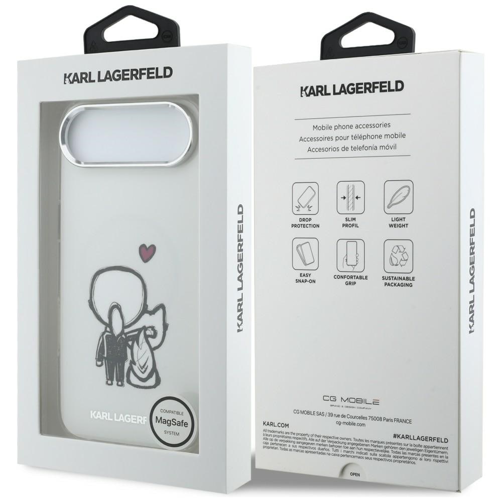 Karl Lagerfeld Karl & Choupette takaisin MagSafe tapauksessa iPhone Air - Clear