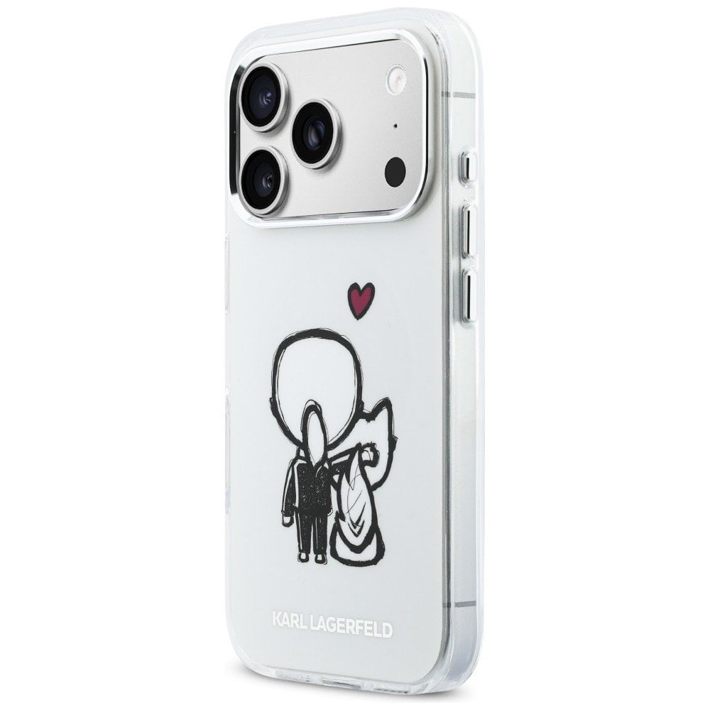Karl Lagerfeld Karl & Choupette Takaisin MagSafe Kotelo iPhone 17 Pro - Kirkas