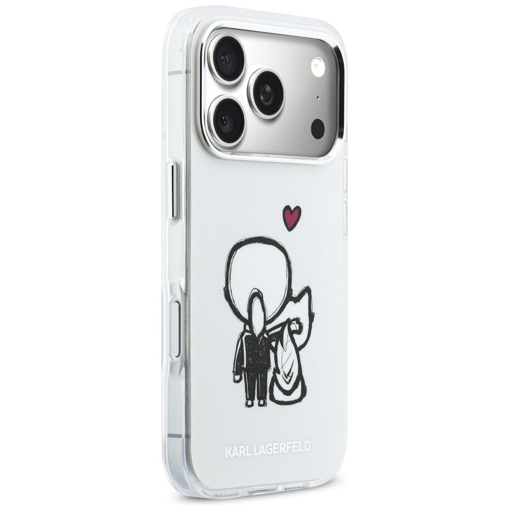 Karl Lagerfeld Karl & Choupette Takaisin MagSafe Kotelo iPhone 17 Pro - Kirkas