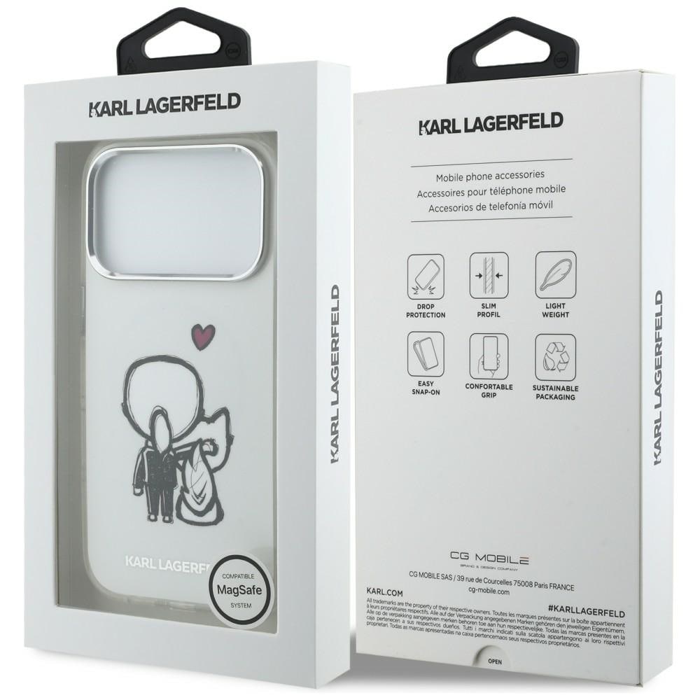 Karl Lagerfeld Karl & Choupette Takaisin MagSafe Kotelo iPhone 17 Pro - Kirkas