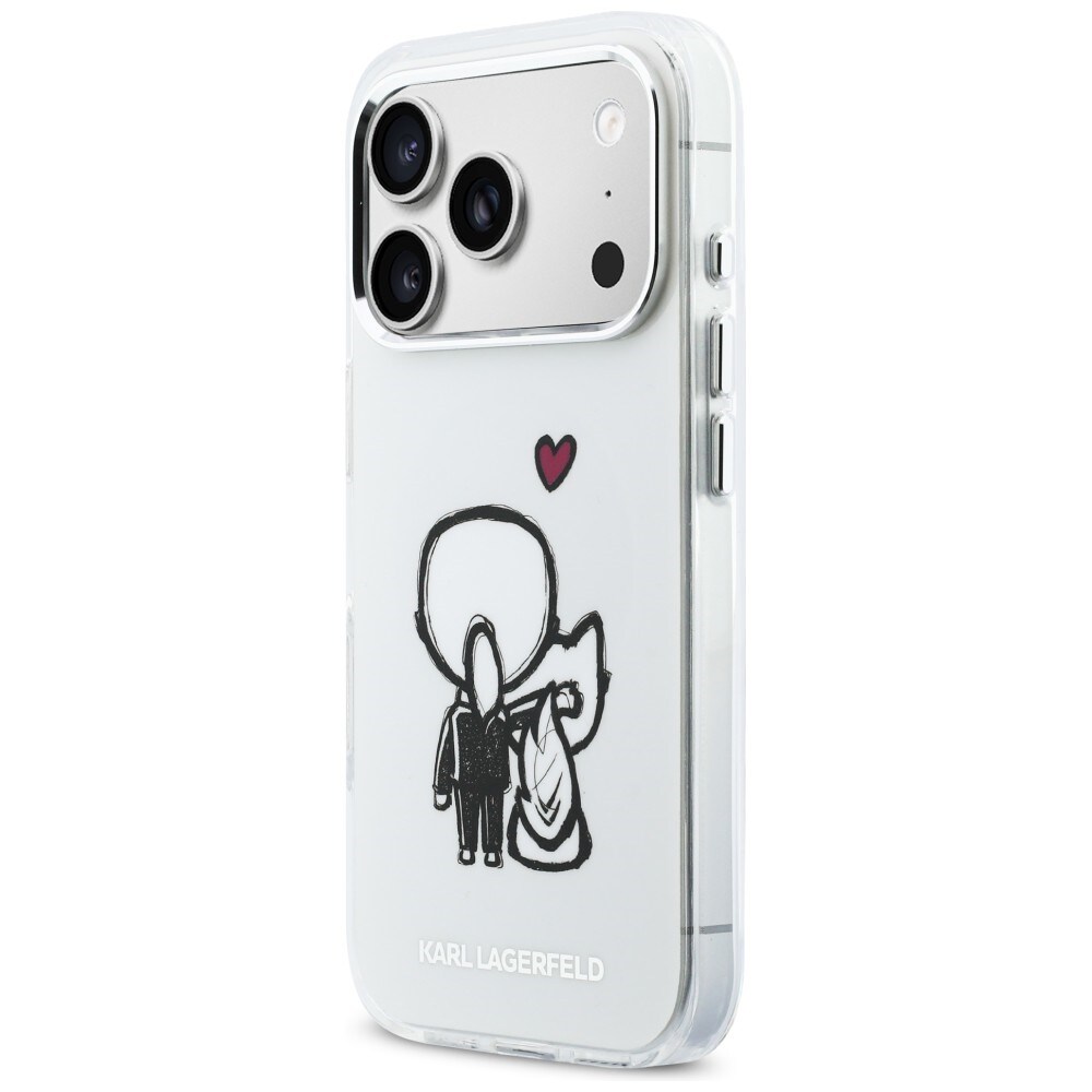 Karl Lagerfeld Karl & Choupette Takaisin MagSafe Case for iPhone 17 Pro Max - Clear - Kirkas