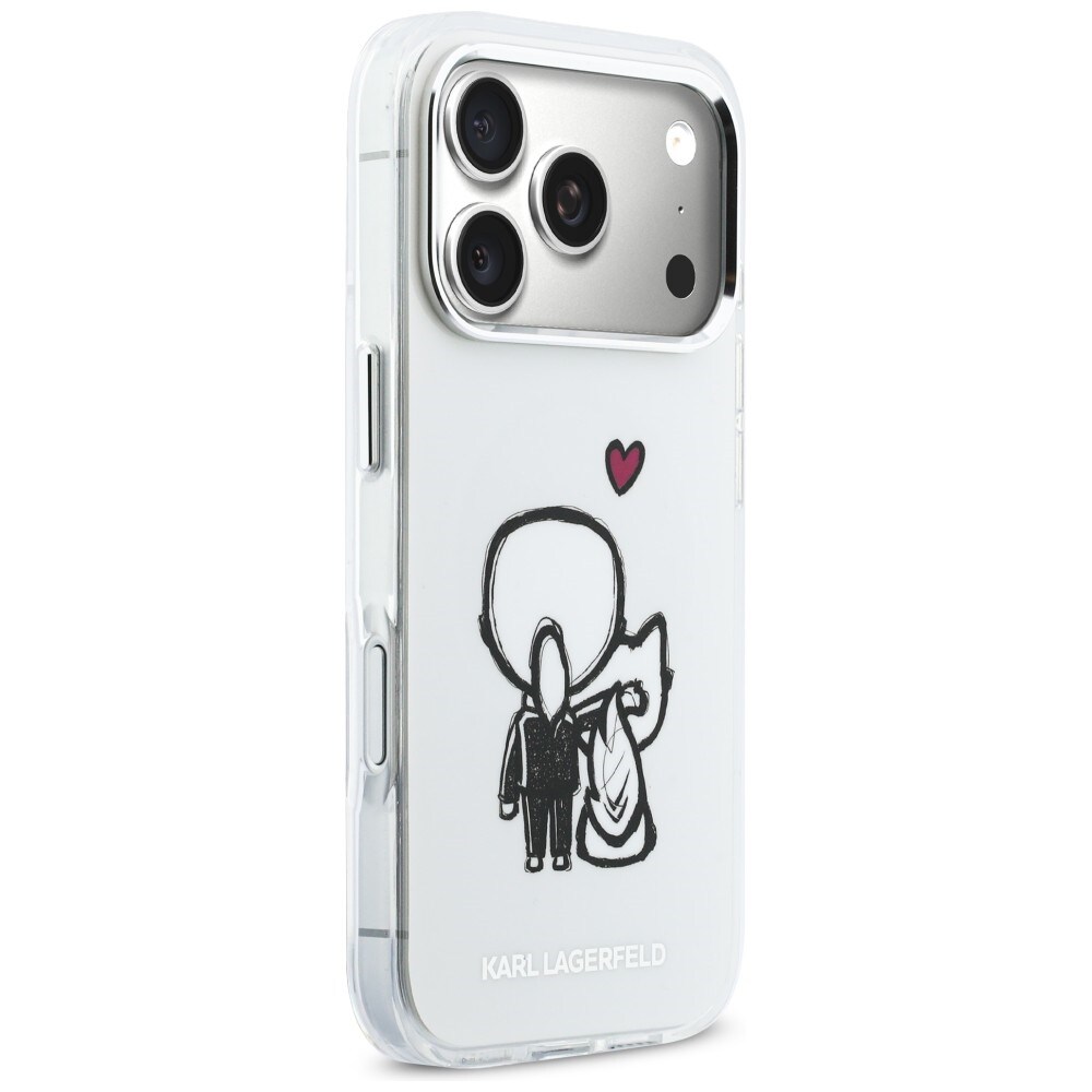 Karl Lagerfeld Karl & Choupette Takaisin MagSafe Case for iPhone 17 Pro Max - Clear - Kirkas