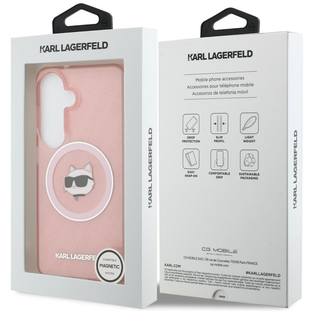 Karl Lagerfeld Choupette MagSafe case for Samsung Galaxy S26 Plus - pink