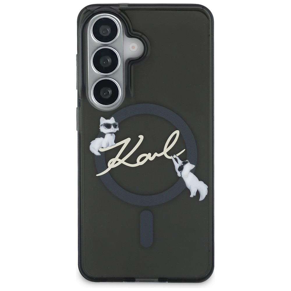 Karl Lagerfeld IML KC Script MagSafe kotelo Samsung Galaxy S26 Plus - musta
