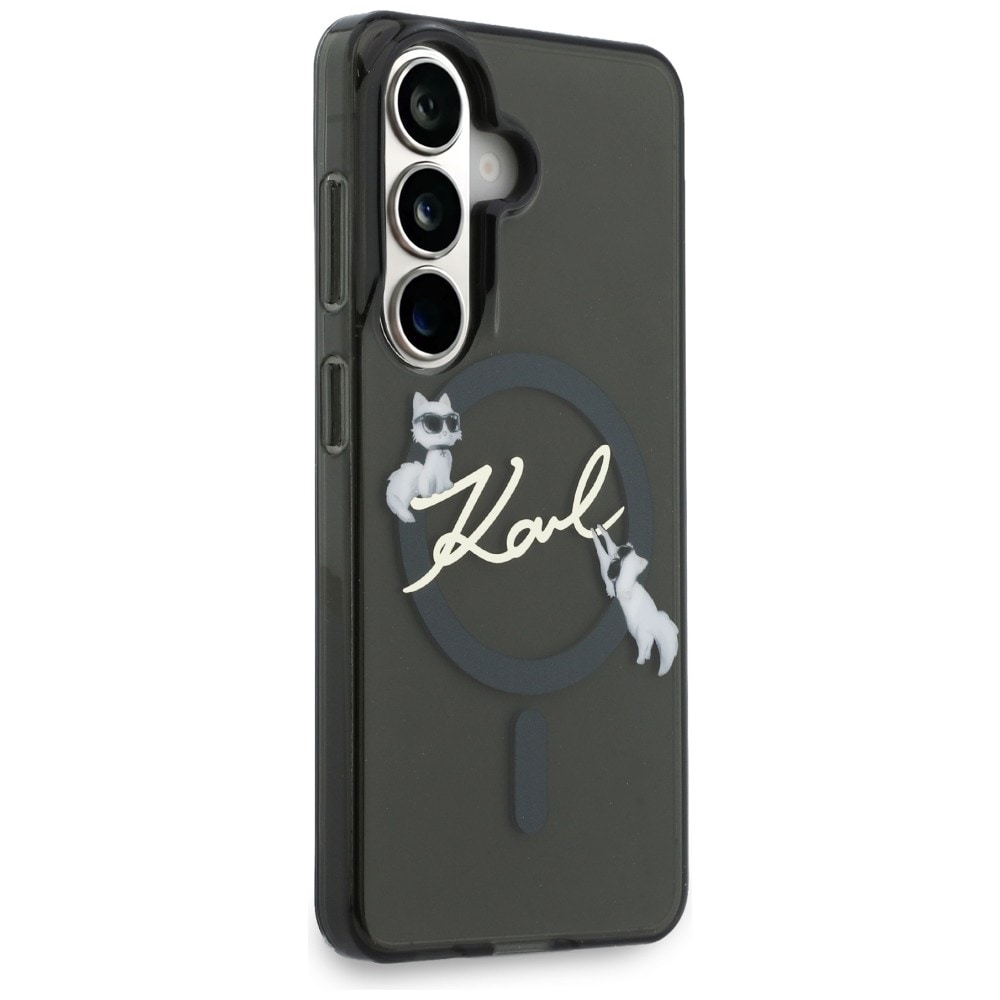 Karl Lagerfeld IML KC Script MagSafe kotelo Samsung Galaxy S26 Plus - musta
