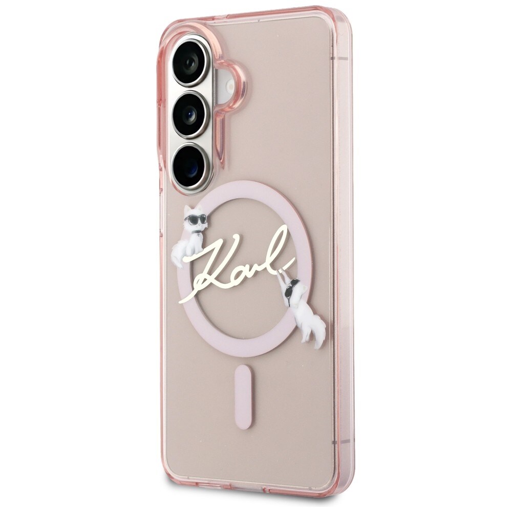 Karl Lagerfeld IML KC Script MagSafe Kotelo Samsung Galaxy S26 - vaaleanpunainen